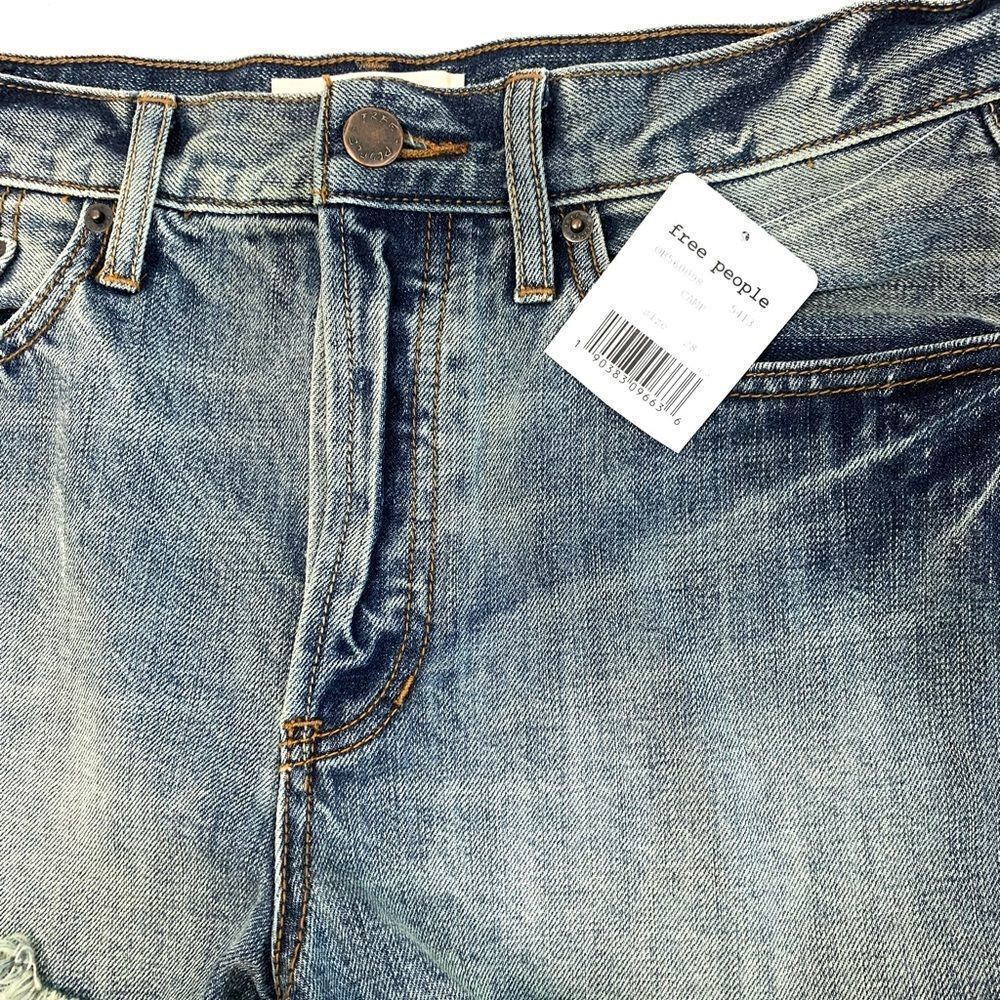 Free People Cut Off High Rise Frayed Camp Shorts - Picture 6 of 11